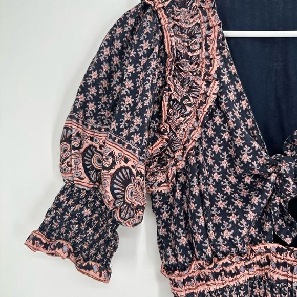 Sea New York Jasper Border Puff Sleeve Jumpsuit Romper in Marine - Picture 4 of 11